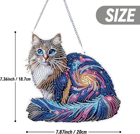 VNRGG DIY Hanging Diamond Art Pendant Painting Kit Butterfly Special Shape Crystal Diamond Art Painting Garden Wall Hanging Kit Hanging Decorations Box Set in Kuwait