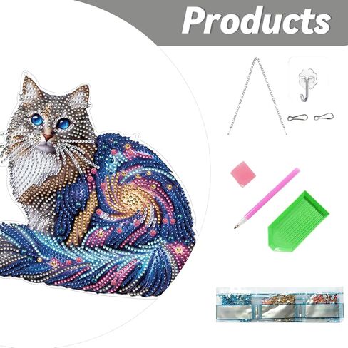 VNRGG DIY Hanging Diamond Art Pendant Painting Kit Butterfly Special Shape Crystal Diamond Art Painting Garden Wall Hanging Kit Hanging Decorations Box Set in Kuwait