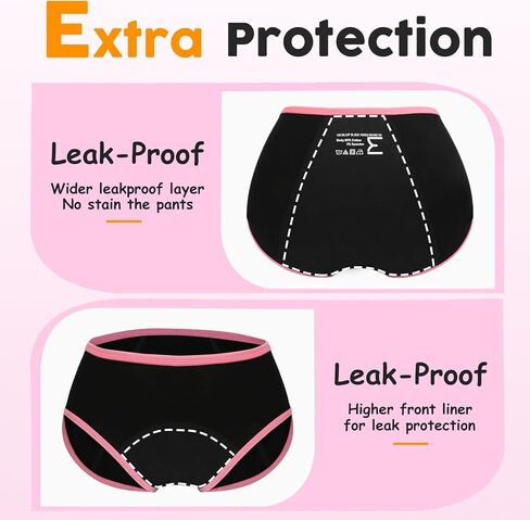Teen Girls Period Panties For Heavy Flow High Absorbency First Period Starter Underwear Menstrual Leakproof Briefs in Kuwait