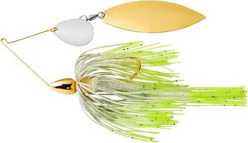 War Eagle Custom Lures WE38GT01G 3/8 Tandem Willow Gold Frame Artificial Fishing Bait, White Gold in Kuwait