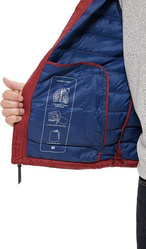 Tommy Hilfiger Men's Ultra Loft Lightweight Packable Puffer Jacket (Standard and Big & Tall), Pink, Large in Saudi Arabia