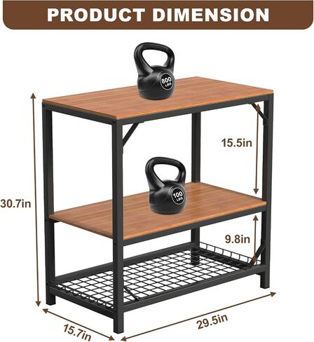 20-29 Gallon Aquarium Stand, 20 Gallon Fish Tank Stand, 30.5" L x 16.5" W x 31.3" H Metal Frame Reptile Tank Stand, Fish Tank Table Stand for Accessories Storage in Saudi Arabia