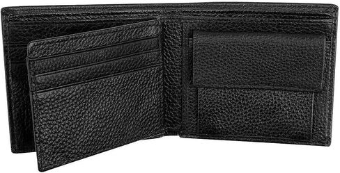 Men's Shielded RFID Wallet - Multi-Card Credit Card Holder, Large Capacity Zipper Change Bag, Leather Coin Bag, Lightweight and Durable, Business and Leisure, Black, Casual in Saudi Arabia