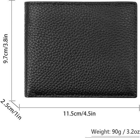 Men's Shielded RFID Wallet - Multi-Card Credit Card Holder, Large Capacity Zipper Change Bag, Leather Coin Bag, Lightweight and Durable, Business and Leisure, Black, Casual in Saudi Arabia