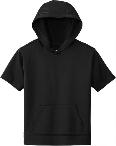 SPORT-TEK Youth Sport-Wick Fleece Short Sleeve Hooded Pullover YST251 in Saudi Arabia