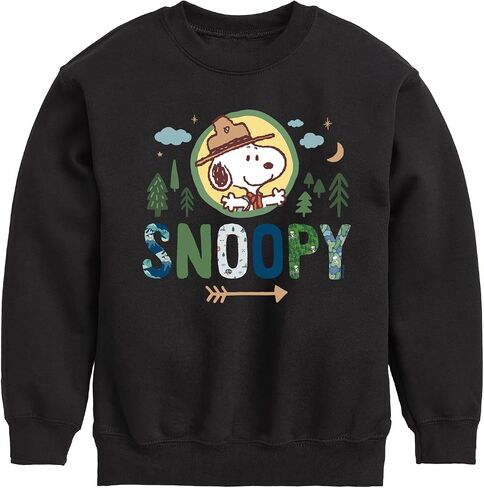 HYBRID APPAREL - Peanuts - Ranger Snoopy - Toddler and Youth Crewneck Fleece Sweatshirt in Saudi Arabia