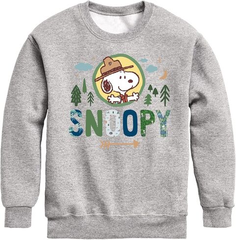 HYBRID APPAREL - Peanuts - Ranger Snoopy - Toddler and Youth Crewneck Fleece Sweatshirt in Saudi Arabia
