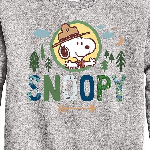 HYBRID APPAREL - Peanuts - Ranger Snoopy - Toddler and Youth Crewneck Fleece Sweatshirt in Saudi Arabia