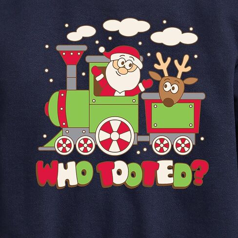 Instant Message - Who Tooted Christmas Train - Toddler & Youth Crewneck Fleece Sweatshirt in Saudi Arabia
