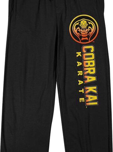 Cobra Kai Karate Logo Men's Black Sleep Pajama Pants in Saudi Arabia