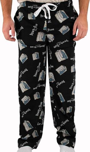 Ripple Junction Attack on Titan Men Lounge Pants Fruster Shield Shield anime Kanji Logo في جميع أنحاء الطباعة مرخصة رسميًا in Saudi Arabia