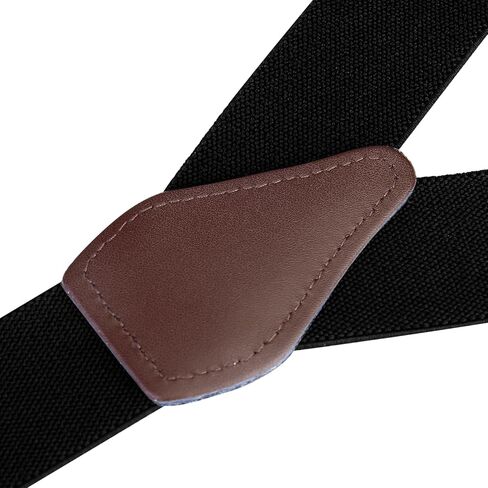 Buyless Fashion Suspenders for Men - 48" Elastic Adjustable Straps 1 1/4" - Y Shape in Kuwait