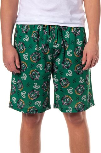 Harry Potter Pajamas Hogwarts House Crest Pj Sleep Pajama Shorts - Slytherin, Ravenclaw, Gryffindor, Hufflepuff in Saudi Arabia
