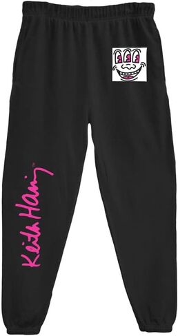 Keith Haring Three-Eyed Monster Black Jogger Sweatpant للرجال أو النساء in Saudi Arabia
