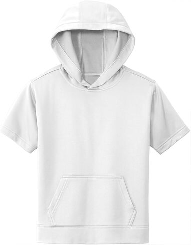 SPORT-TEK Youth Sport-Wick Fleece Short Sleeve Hooded Pullover YST251 in Saudi Arabia