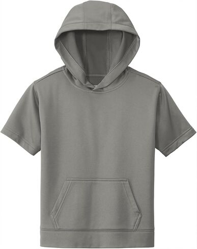 SPORT-TEK Youth Sport-Wick Fleece Short Sleeve Hooded Pullover YST251 in Saudi Arabia