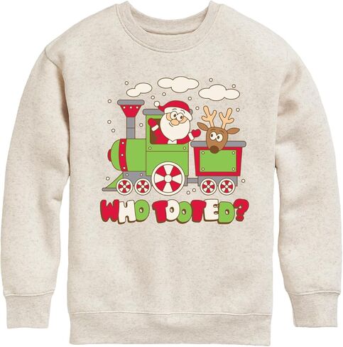 Instant Message - Who Tooted Christmas Train - Toddler & Youth Crewneck Fleece Sweatshirt in Saudi Arabia