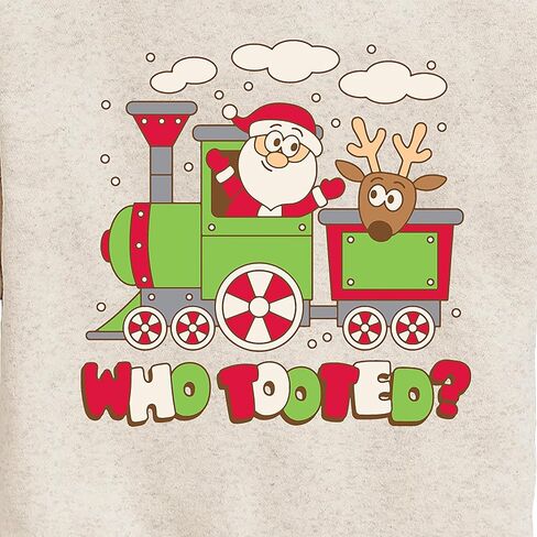 Instant Message - Who Tooted Christmas Train - Toddler & Youth Crewneck Fleece Sweatshirt in Saudi Arabia