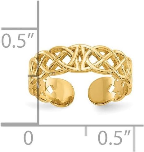 JewelryWeb 4mm 10k الصلبة الذهب الأصفر الذهب الأيرلندي claddagh سلتيك ترينيتي عقدة أخمص القدمين حلقة حلقة in Saudi Arabia