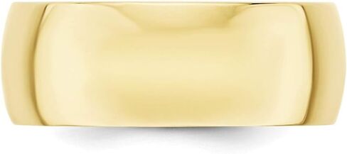 Roy Rose Jewelry 10K Gold Gold 8mm Round Round Band Band Sixies أحجام 4 إلى 14 in Saudi Arabia