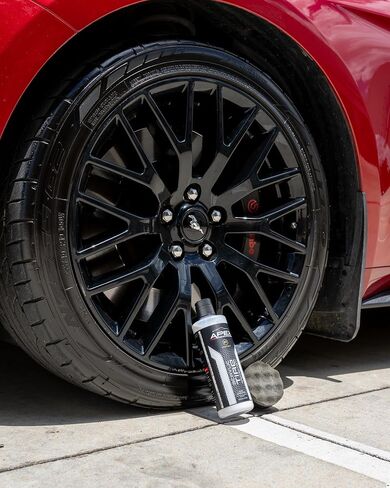 Apex Acrylic Tyre Shine and Tyre Shine Applicator - 16 أوقية شبه دائمة - 6+ أشهر من المتانة - من السهل تطبيقها - Shyp Fast Drying Car Tyre Shine - No Sling - Glossy - Extreme Tyre Smarle - Made in USA in Saudi Arabia