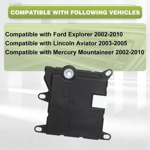 HVAC AC سخان AC Actuator Actuator ، وحدة التحكم في HVAC ، متوافقة مع Ford Explorer 2002-2010 ، 2L2Z19E616BA ، 604-211 ، 8pins ، Black ، 1pc in Kuwait