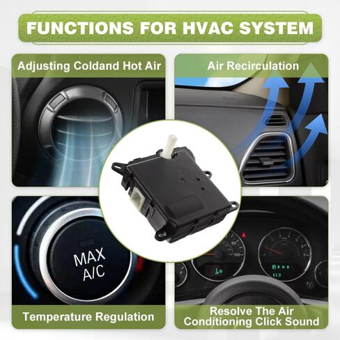 HVAC AC سخان AC Actuator Actuator ، وحدة التحكم في HVAC ، متوافقة مع Ford Explorer 2002-2010 ، 2L2Z19E616BA ، 604-211 ، 8pins ، Black ، 1pc in Kuwait