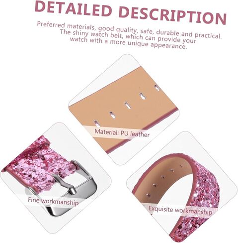 1Pc Shiny Watch Band Replacement Strap for Watch Fashion Design Unique Appearance for Friends and Family in Saudi Arabia