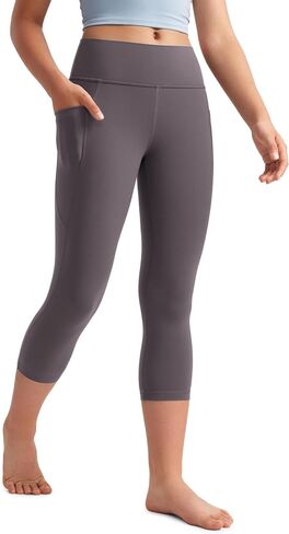 CRZ Yoga Girls Butterluxe Athletic Capri Leggings مع جيوب - عالي الخصر أطفال في سن المراهقة تمرينات نشيطة بنطال يوجا رقصة الرقص in Kuwait