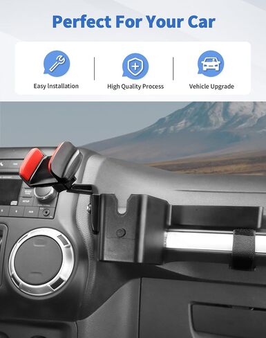 حامل الهاتف المشترك للهاتف مع مربع تخزين متوافق مع جيب Wrangler JK JKU 2011-2017 الملحقات الداخلية in Saudi Arabia