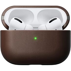 NOMAD - Fashion Leather Case for Airpods Pro, Rugged Protective Case Made of PC and Genuine Leather, TPE Rubber Bumper | Airpods Pro 2 | EnglishTan in Kuwait