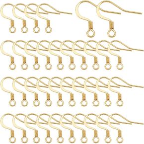 UNICRAFTALE About 300Pcs Fish Hook Earring Hooks Findings 316 Surgical Stainless Steel Earring Wire French Hooks with Coil Ear Wires with Loops for Earring Supplies DIY Earrings Making in Saudi Arabia