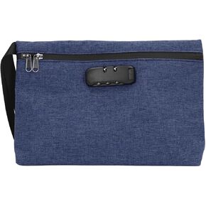 حقيبة إثبات الرائحة مع قفل تركيبة ، قفل قفل الأموال من القفل حقيبة لودائع بنك السفر النقد (الأزرق البحري) in Kuwait