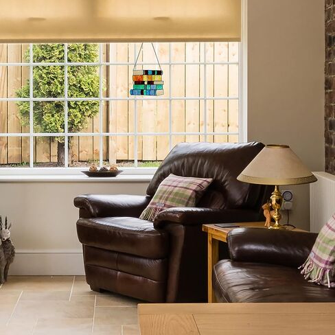 نهر البضائع - 7.5 "كومة عالية من الكتب لوحة نافذة زجاجية ملونة in Kuwait