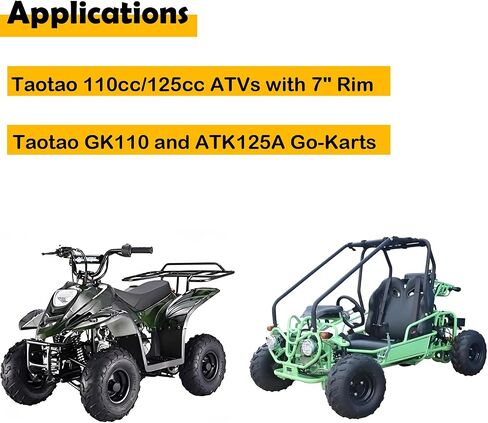 7" ATV Wheel Rim Compatible with 16x8-7 Tire 3 Lug 78mm Quad Go Kart 125cc Taotao Coolster in Saudi Arabia