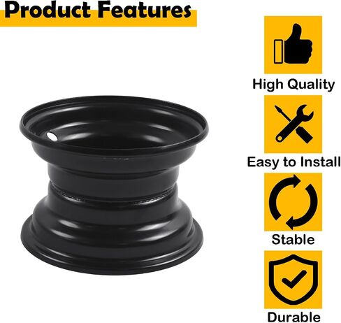 7" ATV Wheel Rim Compatible with 16x8-7 Tire 3 Lug 78mm Quad Go Kart 125cc Taotao Coolster in Saudi Arabia