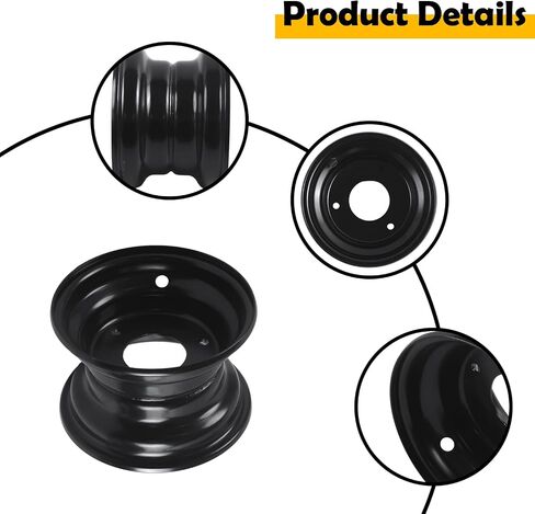 7" ATV Wheel Rim Compatible with 16x8-7 Tire 3 Lug 78mm Quad Go Kart 125cc Taotao Coolster in Saudi Arabia
