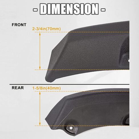 Fender Fender Flares متوافق مع 2009-2023 Dodge RAM 1500 كلاسيكي جيب برشام الطين الحراس الطين حامي العجلات المحكم الأسود الخلفي in Kuwait