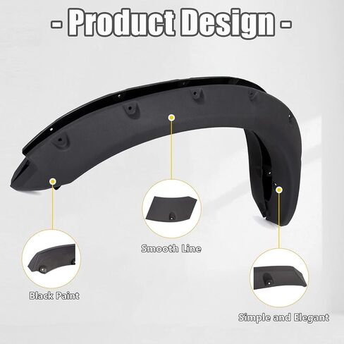 Fender Fender Flares متوافق مع 2009-2023 Dodge RAM 1500 كلاسيكي جيب برشام الطين الحراس الطين حامي العجلات المحكم الأسود الخلفي in Kuwait
