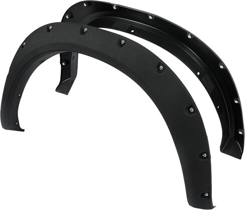 Fender Fender Flares متوافق مع 2009-2023 Dodge RAM 1500 كلاسيكي جيب برشام الطين الحراس الطين حامي العجلات المحكم الأسود الخلفي in Kuwait