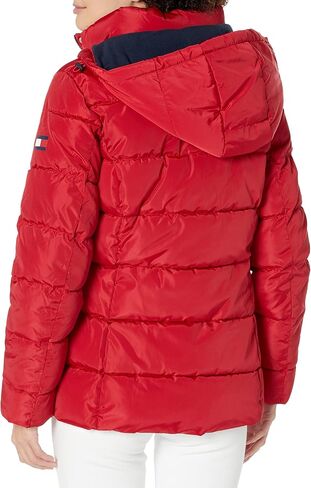 Tommy Hilfiger Women's Zip Up Short Puffer Jacket, Black, Medium in Saudi Arabia