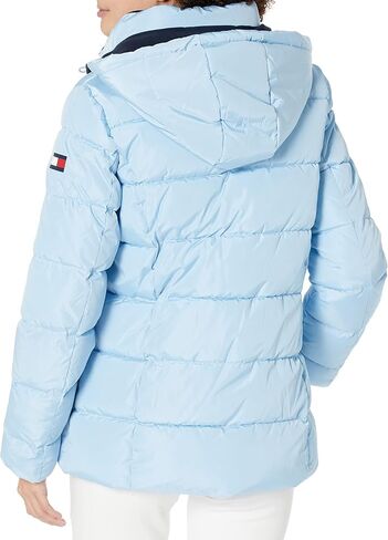Tommy Hilfiger Women's Zip Up Short Puffer Jacket, Black, Medium in Saudi Arabia