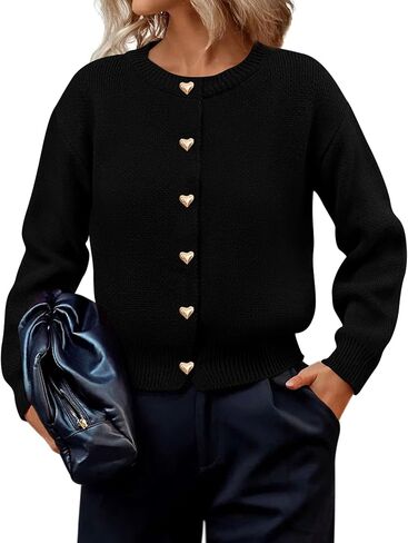PRETTYGARDEN Cardigan Sweaters for Women Long Sleeve Open Front Button Down Trendy 2025 Fall Fashion Knit Winter Coats in Saudi Arabia
