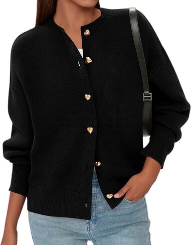 PRETTYGARDEN Cardigan Sweaters for Women Long Sleeve Open Front Button Down Trendy 2025 Fall Fashion Knit Winter Coats in Saudi Arabia
