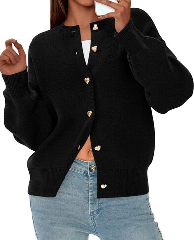 PRETTYGARDEN Cardigan Sweaters for Women Long Sleeve Open Front Button Down Trendy 2025 Fall Fashion Knit Winter Coats in Saudi Arabia