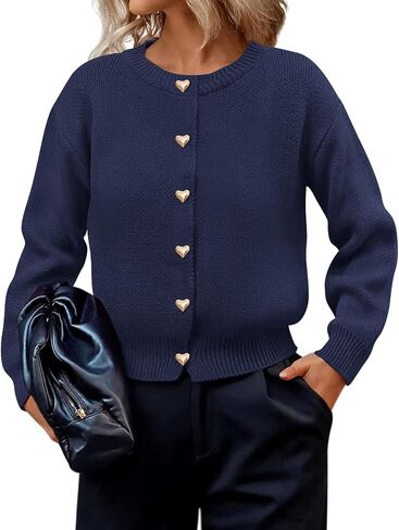 PRETTYGARDEN Cardigan Sweaters for Women Long Sleeve Open Front Button Down Trendy 2025 Fall Fashion Knit Winter Coats in Saudi Arabia