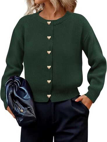 PRETTYGARDEN Cardigan Sweaters for Women Long Sleeve Open Front Button Down Trendy 2025 Fall Fashion Knit Winter Coats in Saudi Arabia