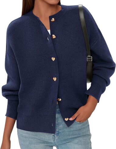 PRETTYGARDEN Cardigan Sweaters for Women Long Sleeve Open Front Button Down Trendy 2025 Fall Fashion Knit Winter Coats in Saudi Arabia