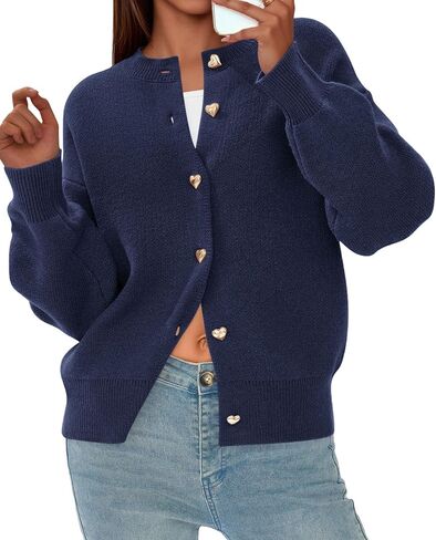PRETTYGARDEN Cardigan Sweaters for Women Long Sleeve Open Front Button Down Trendy 2025 Fall Fashion Knit Winter Coats in Saudi Arabia