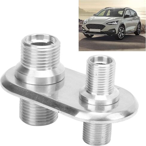 Universal Car 2 Port Air Compleher Complkhead Connector استبدال تعديل إكسسوارات السيارات عالية الأداء Hot Rod (Silver) in Saudi Arabia